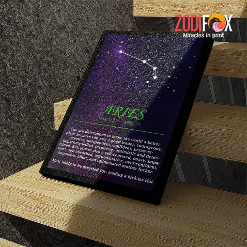 special Aries Leader Canvas zodiac sign presents for horoscope and astrology lovers– ARIES0027