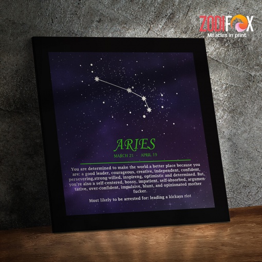 special Aries Leader Canvas zodiac presents for horoscope and astrology lovers– ARIES0027