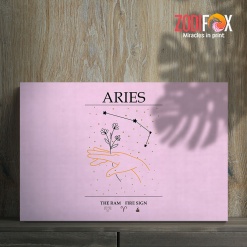 best Aries Fire Sign Canvas birthday zodiac sign gifts for horoscope and astrology lovers – ARIES0028