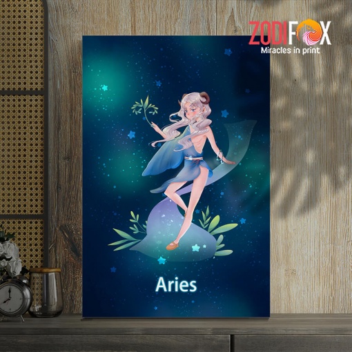 unique Aries Natural Canvas zodiac gifts and collectibles– ARIES0032