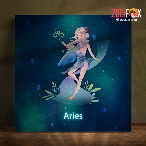 unique Aries Natural Canvas zodiac sign gifts for horoscope and astrology lovers– ARIES0032