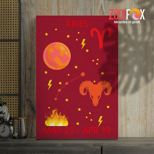 interested Aries Zodiac Element Canvas zodiac presents for astrology lovers – ARIES0033