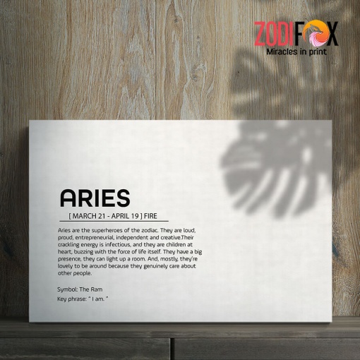 lovely Aries Superhero Canvas zodiac sign presents– ARIES0037