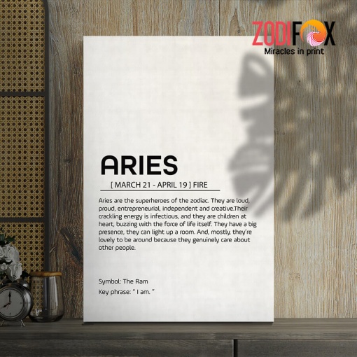lovely Aries Superhero Canvas zodiac sign presents for horoscope lovers– ARIES0037