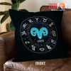 cool Aries Night Throw Pillow zodiac gifts and collectibles – ARIES-PL0001
