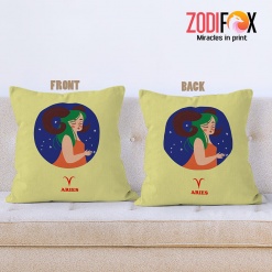 funny Aries Girl Throw Pillow gifts based on zodiac signs – ARIES-PL0010