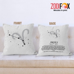cool exciting Aries Determined Throw Pillow zodiac-themed gifts birthday zodiac presents for horoscope and astrology lovers – ARIES-PL0011