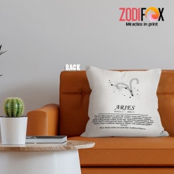 exciting Aries Determined Throw Pillow zodiac-themed gifts – ARIES-PL0011