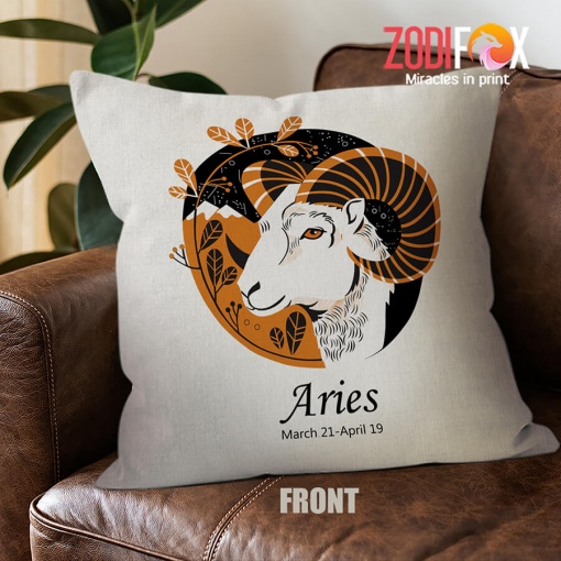 hot Aries Vintage Throw Pillow zodiac gifts for astrology lovers – ARIES-PL0014