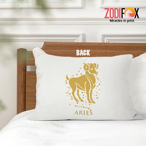 wonderful Aries Gold Throw Pillow gifts according to zodiac signs – ARIES-PL0017