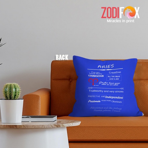 cool Aries Sincere Throw Pillow astrology gifts – ARIES-PL0018