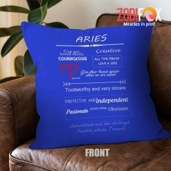 amazing Aries Sincere Throw Pillow zodiac gifts for astrology lovers – ARIES-PL0018