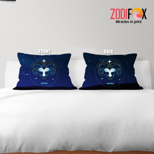 meaningful Aries Blue Throw Pillow signs of the zodiac gifts – ARIES-PL0020