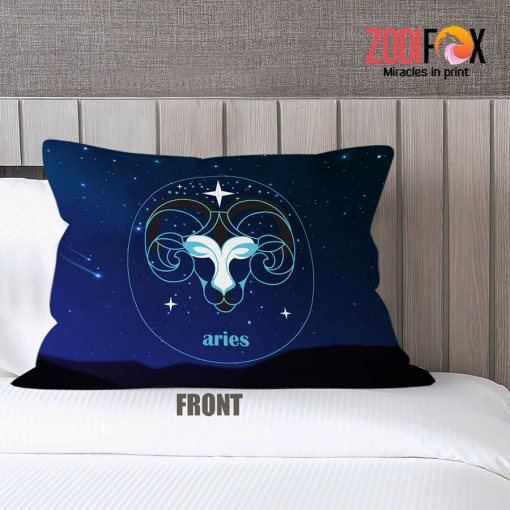 hot Aries Blue Throw Pillow birthday zodiac gifts for astrology lovers – ARIES-PL0020