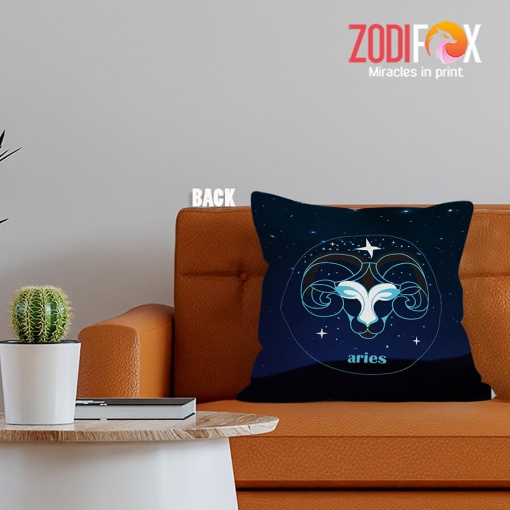 wonderful Aries Blue Throw Pillow zodiac sign gifts for astrology lovers – ARIES-PL0020