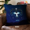 interested Aries Blue Throw Pillow zodiac gifts and collectibles – ARIES-PL0020