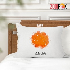 cool Aries Orange Throw Pillow astrology horoscope zodiac gifts – ARIES-PL0023