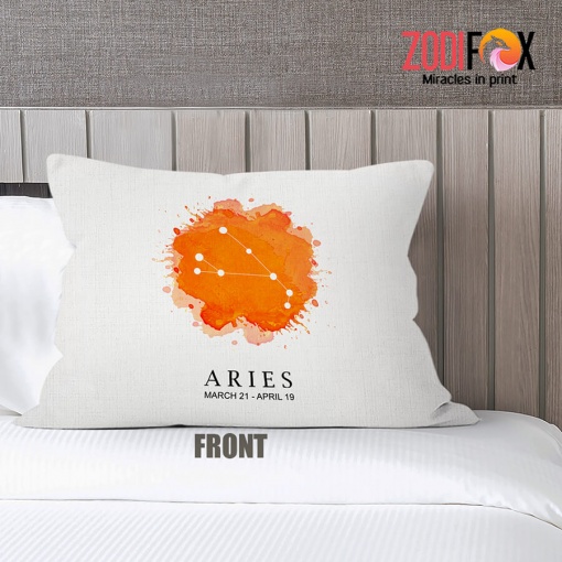 meaningful Aries Orange Throw Pillow horoscope lover gifts – ARIES-PL0023