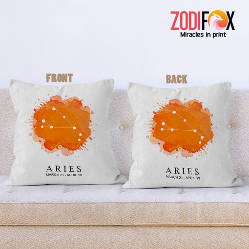 awesome Aries Orange Throw Pillow zodiac lover gifts – ARIES-PL0023