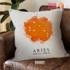 favorite Aries Orange Throw Pillow zodiac sign presents for horoscope lovers – ARIES-PL0023