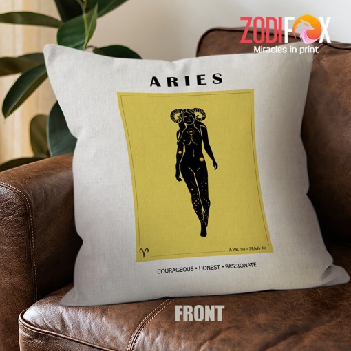 hot Aries Woman Throw Pillow zodiac gifts for astrology lovers – ARIES-PL0024