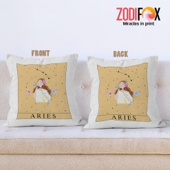 dramatic Aries Girl Throw Pillow zodiac related gifts – ARIES-PL0025