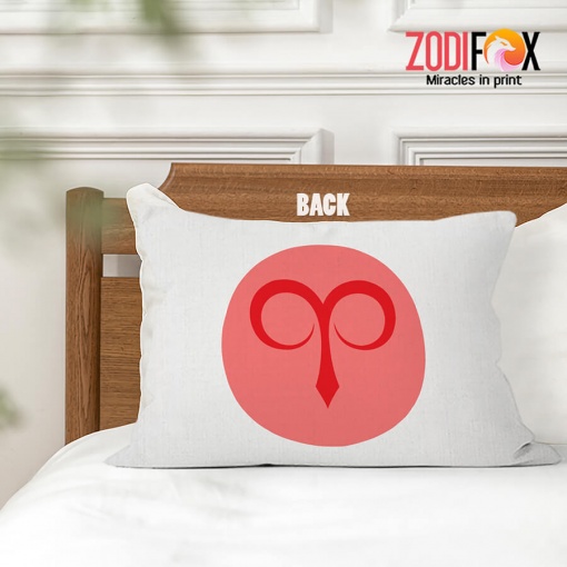 cute Aries Symbol Throw Pillow birthday zodiac presents for astrology lovers – ARIES-PL0003