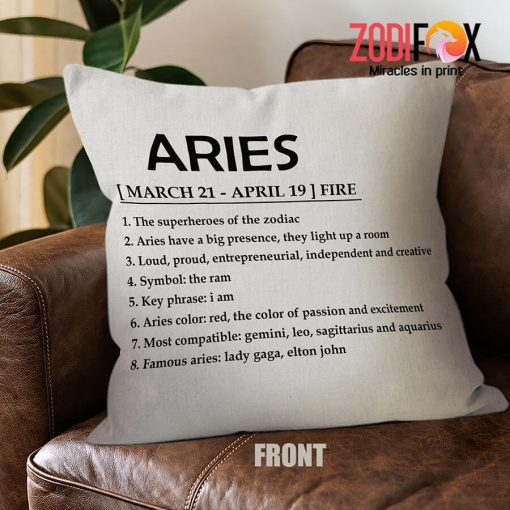 interested Aries Proud Throw Pillow zodiac gifts for astrology lovers – ARIES-PL0030