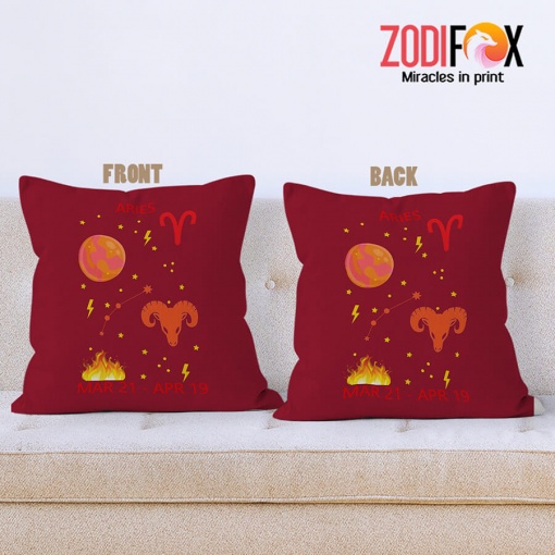 awesome Aries Element Throw Pillow zodiac related gifts – ARIES-PL0033