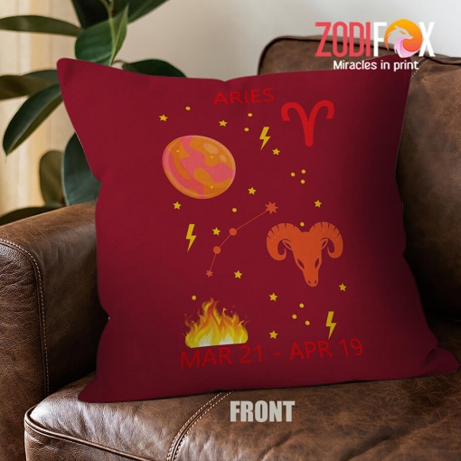 dramatic Aries Element Throw Pillow birthday zodiac sign presents for horoscope and astrology lovers – ARIES-PL0033