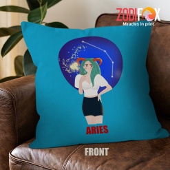 interested Aries Girl Throw Pillow zodiac sign presents for horoscope lovers – ARIES-PL0034