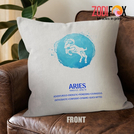 funny Aries Confident Throw Pillow zodiac gifts for astrology lovers – ARIES-PL0039