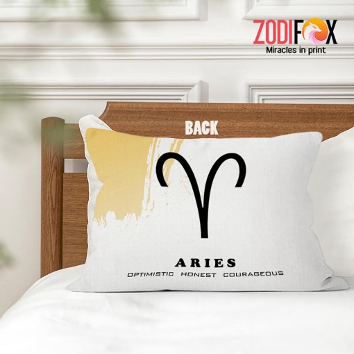 meaningful Aries Honest Throw Pillow zodiac inspired gifts – ARIES-PL0004