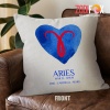 dramatic Aries Cardinal Throw Pillow zodiac sign presents for horoscope lovers – ARIES-PL0040