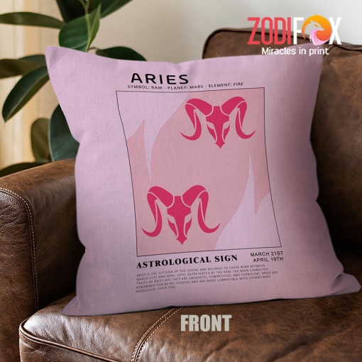best Aries Energetic Throw Pillow zodiac sign presents for horoscope lovers – ARIES-PL0041