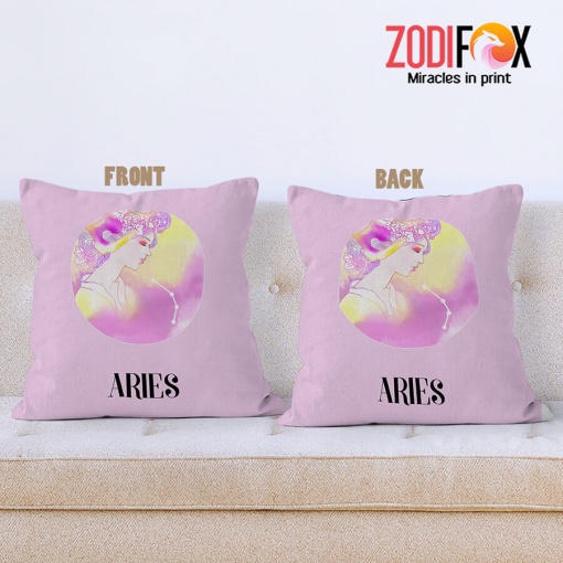 meaningful Aries Woman Throw Pillow gifts based on zodiac signs – ARIES-PL0042