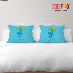 interested Aries Blue Throw Pillow zodiac presents for horoscope and astrology lovers – ARIES-PL0046