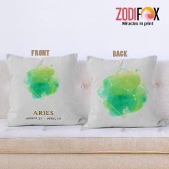 meaningful Aries Watercolor Throw Pillow zodiac related gifts – ARIES-PL0005
