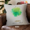 hot Aries Watercolor Throw Pillow birthday zodiac sign presents for horoscope and astrology lovers – ARIES-PL0005