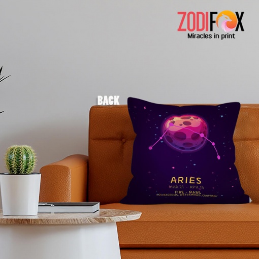 interested Aries Planet Throw Pillow zodiac birthday gifts – ARIES-PL0050