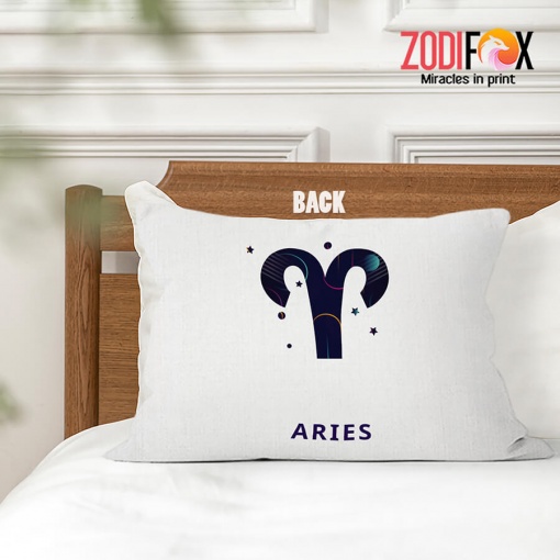 meaningful Aries Symbol Throw Pillow zodiac inspired gifts – ARIES-PL0052