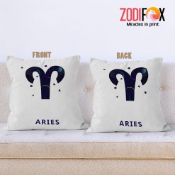 cool Aries Symbol Throw Pillow zodiac related gifts – ARIES-PL0052