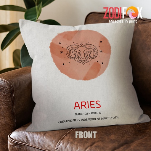 funny Aries Fiery Throw Pillow gifts according to zodiac signs – ARIES-PL0053