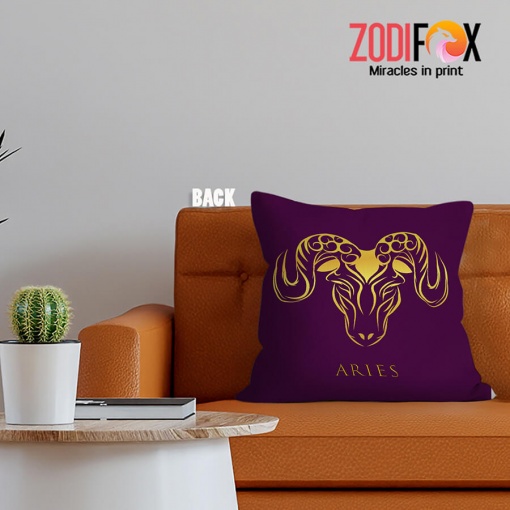 cool Aries Ram Throw Pillow zodiac related gifts – ARIES-PL0006