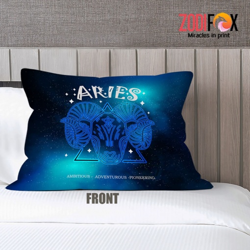 unique Aries Ambitious Throw Pillow zodiac presents for astrology lovers – ARIES-PL0009