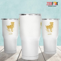 lively Aries Gold Tumbler zodiac presents for horoscope and astrology lovers – ARIES-T0017