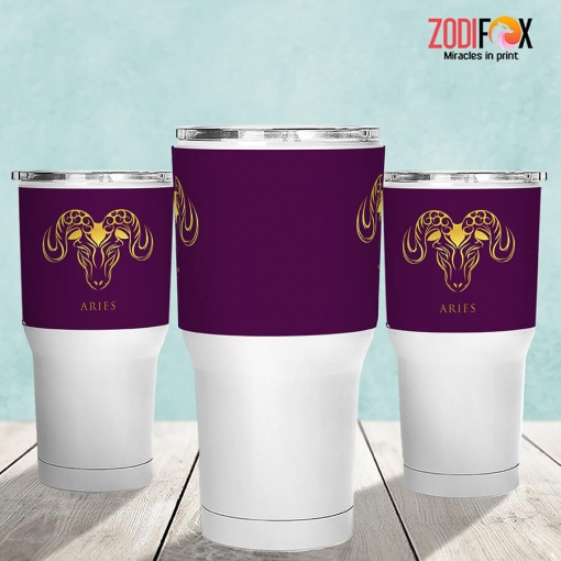 cool Aries Purple Tumbler zodiac gifts for horoscope and astrology lovers – ARIES-T0006