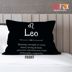 beautiful Leo Brave Throw Pillow birthday zodiac presents for astrology lovers – LEO-PL0012