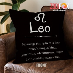 hot Leo Brave Throw Pillow zodiac sign presents for astrology lovers – LEO-PL0012