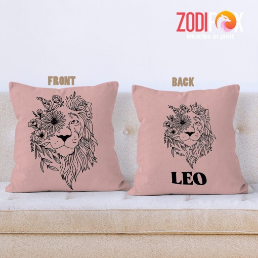 pretty Leo Flower Throw Pillow gifts based on zodiac signs – LEO-PL0015